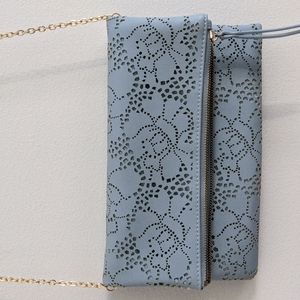 Women's blue crossbody bag
